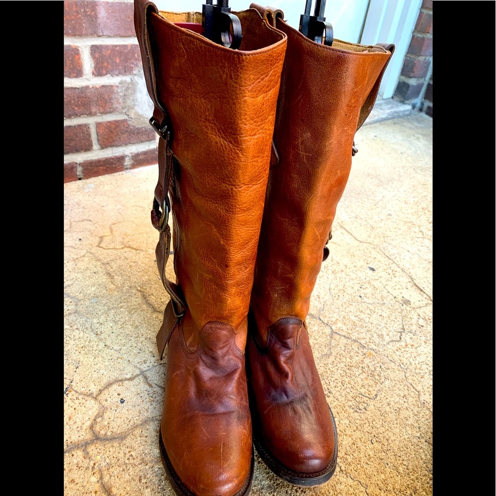 Distressed (Genuine Leather) Riding Boots Gem